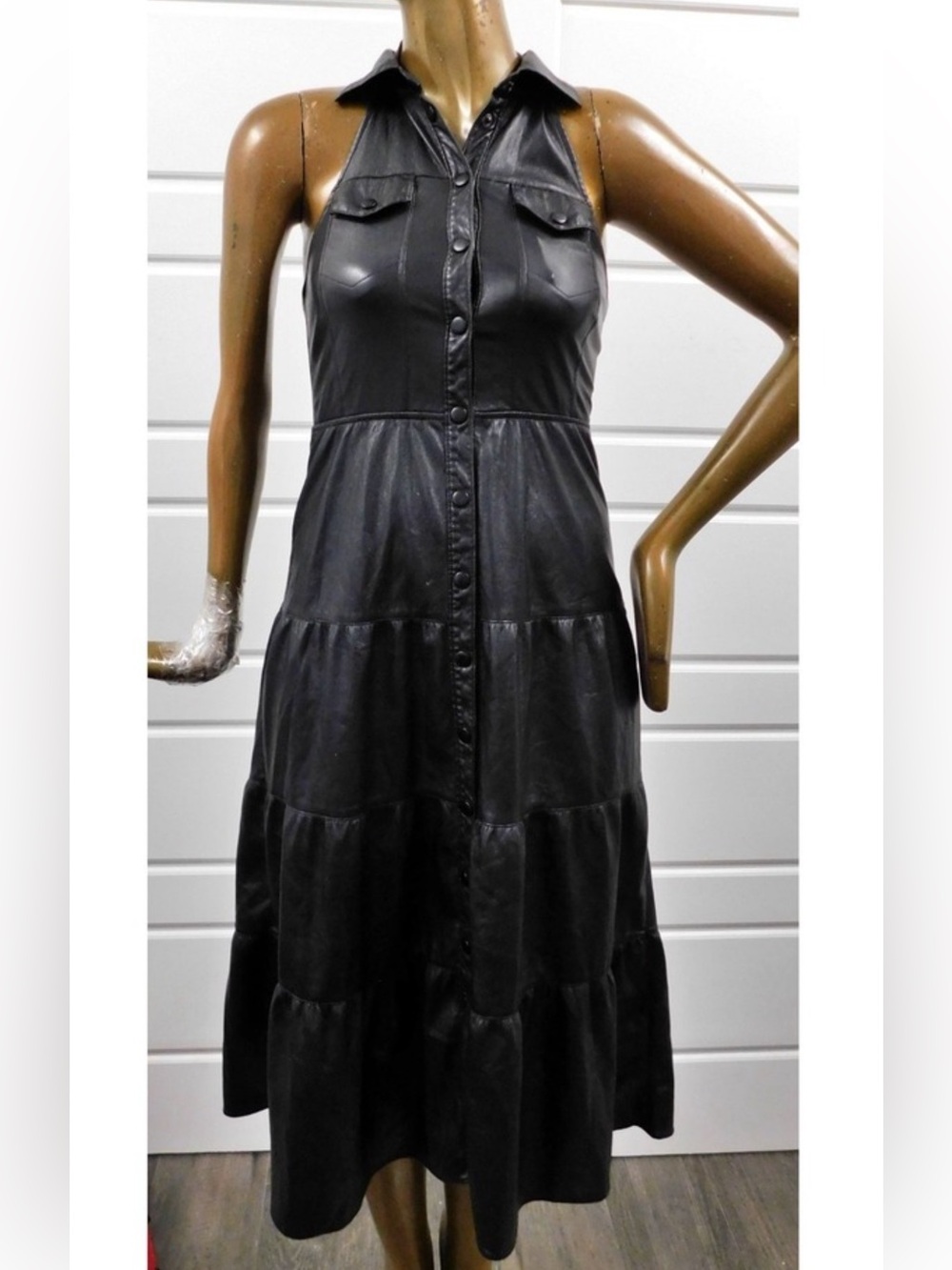 Alice and Olivia Miranda Leather Dress